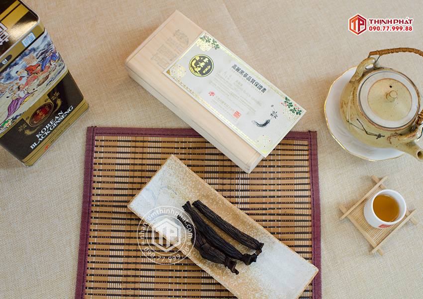 Hắc sâm củ khô 300g hộp thiếc chính hãng Deadong Hàn Quốc