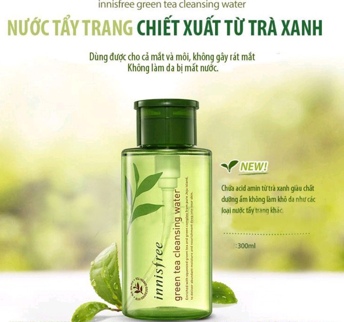 Dầu (nước) tẩy trang innisfree green tea